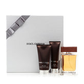 dolce & gabbana the one 3pcs gift set - 100ml edt spray + 75ml after shave balm + 50ml shower gel (men)